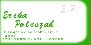 erika poleszak business card